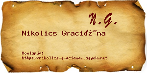 Nikolics Graciána névjegykártya
